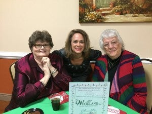 Former chamber Executive Director Wanda Whitus, left, Ginger Davis, middle, and Rebecca Whitus share fellowship at the event.