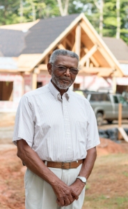 CARSON REEHER | HERALD Willie Bowen stands in front of the lodge to be named after him at Twin Lakes State Park.