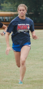 TITUS MOHLER | HERALD Fuqua School senior Katie Haney has emerged as a leader in the school’s cross country program. Haney was the top female finisher in Wednesday’s meet.