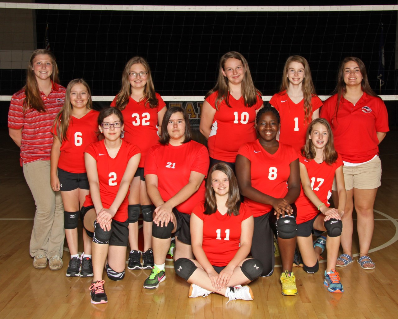 High Five Fuqua Middle School Girls Volleyball Team Farmville