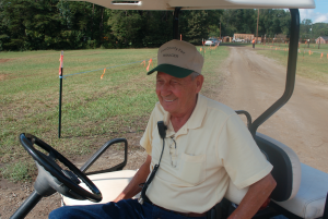 JORDAN MILES | HERALD Auburn Estes, of Rice, has been involved with the fair since 1963. When he was only 19 years old, he worked at First National Bank with John Varner, who was then president of the fair association. It was Varner who got Estes, who became manager in 1969, involved in the fair. He’s loved it ever since. “They get so excited,” Estes said of the children when they walk through the gates, approaching the midway. He said he loves seeing kids’ faces light up with excitement.