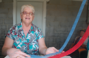 JORDAN MILES | HERALD Sue Ellen Case, of Prospect, has sold tickets for many years. Her involvement came from working at the Moose Lodge’s food booth. She’s been selling tickets for 16 years. “It’s meeting the people,” she said of her favorite aspect of the fair.