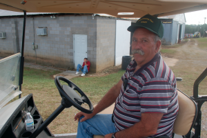 JORDAN MILES | HERALD Prospect resident Dennis Anderson has worked with the fair for about 15 years. He’s the president of the fair, which means he problem solves, helps with security and is constantly on the go to make sure people are safe and having fun. “I just enjoy working with the people,” he said.