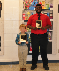 ELIZABETH JAMERSON From left, Donald Biggs and Christopher Walker were chosen as students of the month for Cumberland Elementary and Cumberland High schools, respectively. Not pictured is Mekhi Blakey, student of the month at Cumberland Middle School.