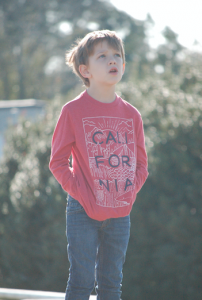 TITUS MOHLER | HERALD Carter Santana, of Waynesboro, watches the sky during the competition. He was on hand to support his father, Peter Santana.