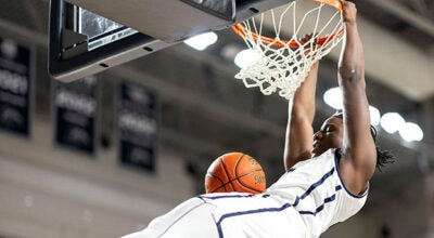 Blue Out Longwood men's basketball Longwood Lancers