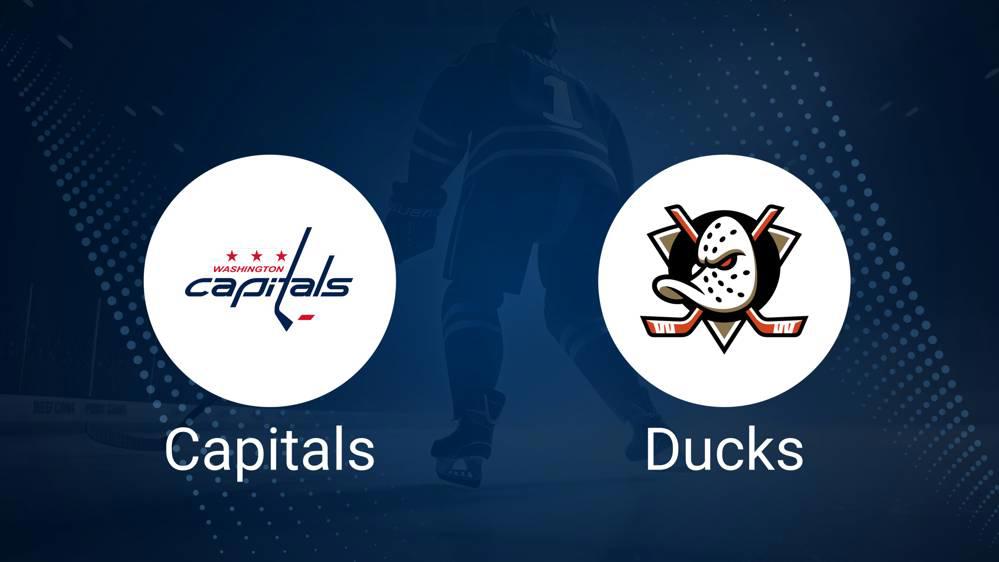 Where to Watch Washington Capitals vs. Anaheim Ducks on TV or Streaming Live - January 14