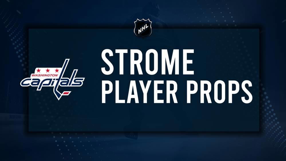Dylan Strome Player Prop Bets for the Capitals vs. Hockey Club Game - February 9